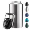 One Gallon Insulated Water Bottle for Travel: 2-in-1 Straw and Spout Lid Keep Cold 24Hrs Leakproof 128oz Water Jug With Handle