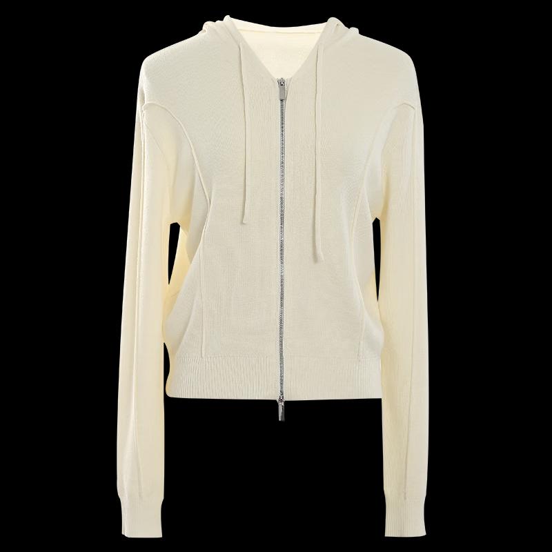 Tatu Women's Hooded Double-Zip Knit Cardigan