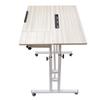 Mobile Standing Desk Stand Up Desk, Height Adjustable Home Office Desk with Standing & Seating 2 Modes, Tilting Tabletop