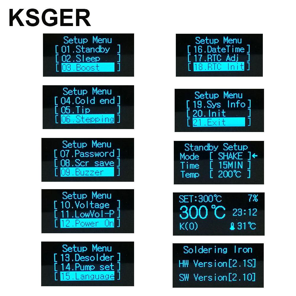 KSGER T12 STM32 OLED DIY Kit Паяльная станция с постоянной температурой ...