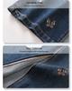 2024 New Women's High Waist Embroidered Denim Bodycon Midi Skirt with Front Slit for Spring & Autumn