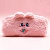Plush Pencil Case for Girls Large Capacity Cute Bear Pen Bag for Students Fluffy Furry Stationery Pouch for School