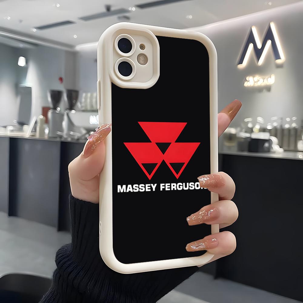 Massey Ferguson Phone Case For IPhone Air 17 Pro Max 16 E 15 14 Pro Max 13 12 11 Mini Plus Soft Silicone White Cover