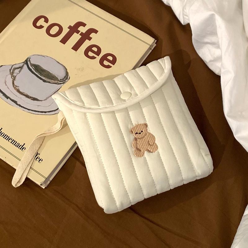 

Милый мультяшный вишневый тюльпан, медведь, вышивка, гигиеническая салфетка, тампон, большая вместительная сумка для хранения, дорожный портативный студенческий органайзер