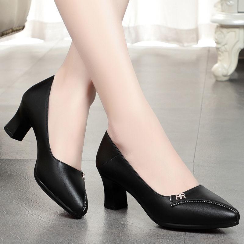 

Women Cute Pointed Toe Black Spring Slip on Square Heel Shoes Lady Casual Wine Red Comfort Spring Summer Heel Shoes Zapatos 39EU/CN40 чорний