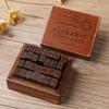 DIY Retro Letter Stamp Set: 28-Piece Uppercase & Lowercase with 5 Digital Weather Options