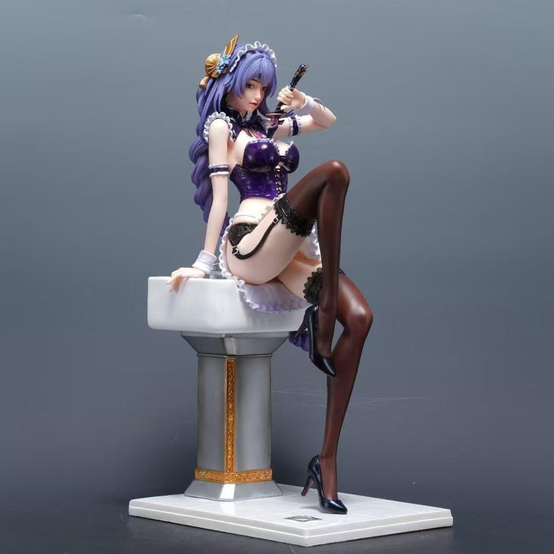 

51cm miHoYo Genshin Impact Figure Raiden Ei Beelzebul Anime Girl PVC Action Figure Toy Game Statue Adult Collection Model Doll With Retail Box