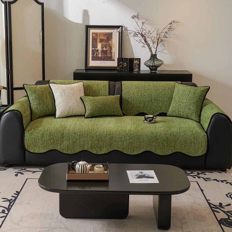 Cream Wind Sofa Cushion Universal In All Seasons, High-End Straight Row Seat Cushion  New Non-Slip Leather Sofa Cover Cover Cover