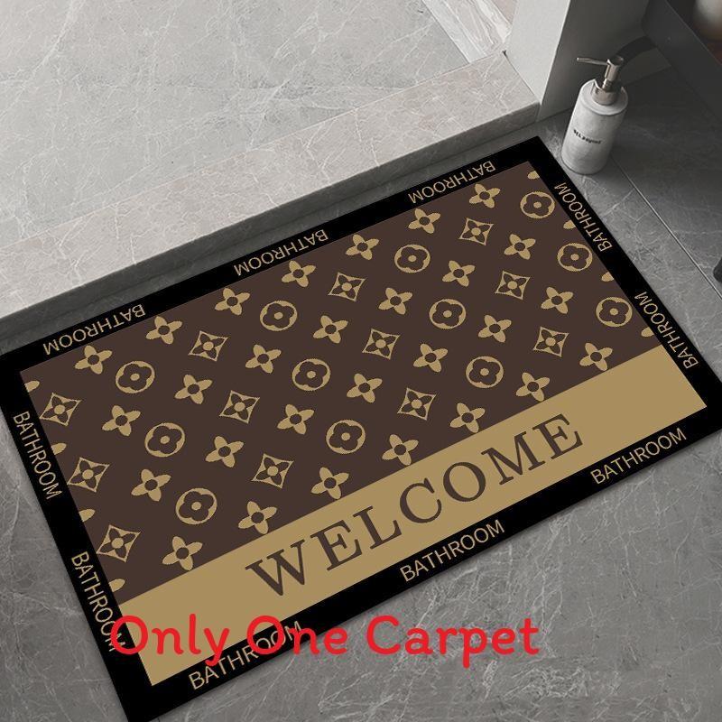 Modern Minimalist Diatomaceous Earth Doormat With Natural Rubber Material For Indoor Entryway RoundedWelcome