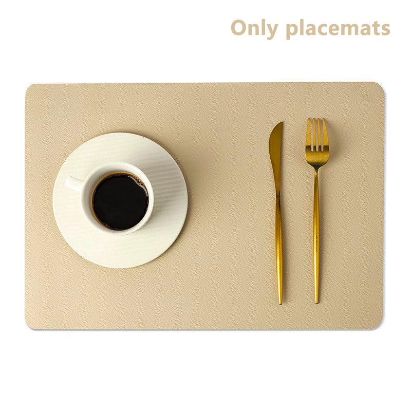 Double-Layer Leather Table Mat Nordic Heat-Proof Placemat Insulation Waterproof Oil-Proof Table Mats For Home Hotel Decoration