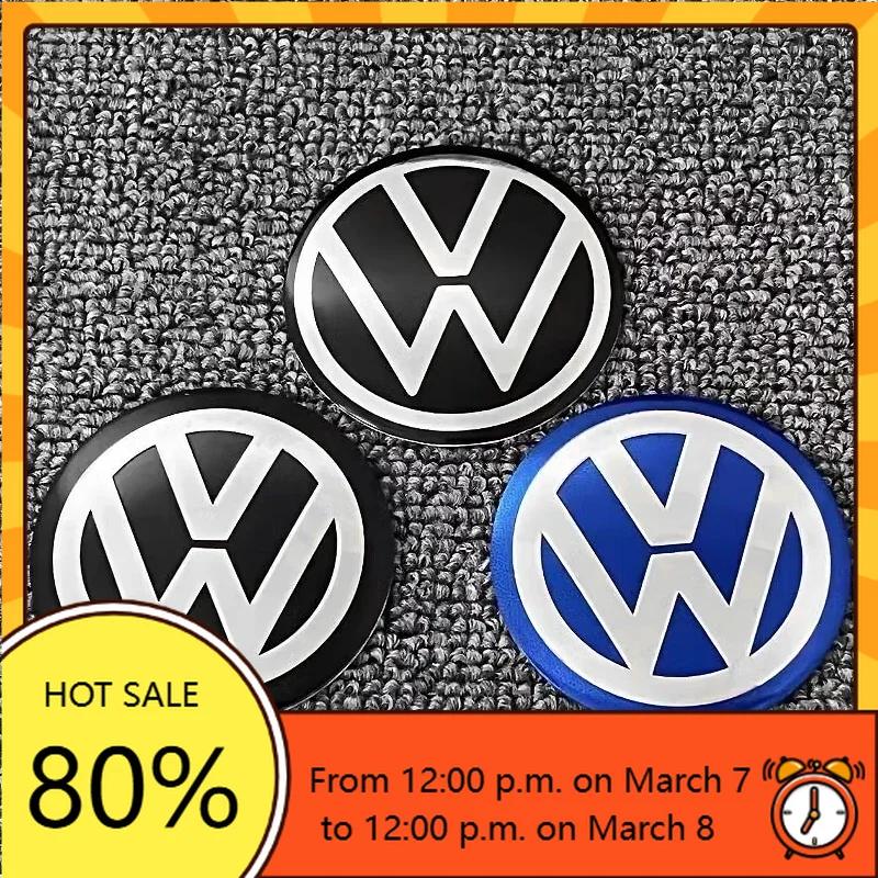 For VW Volkswagen Jetta MK5 Golf 4pcs 56mm 60mm 65mm 70mm 75mm Car Wheel Center Hub Cap Sticker For Volkswagen VW CC GTI Polo Go