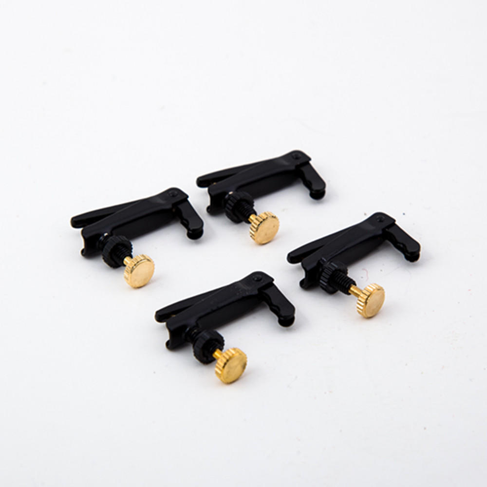 4Pcs/set Violin Fine Tuner Adjuster Copper Plating Screws for 3/4 4/4 Size Violin Violin Accessories Black