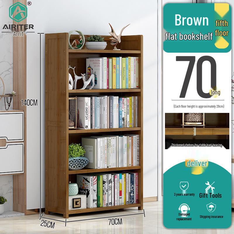 Minimalist Multi-Layer Bookshelf: Floor-Standing Rack for Home & Children's Room