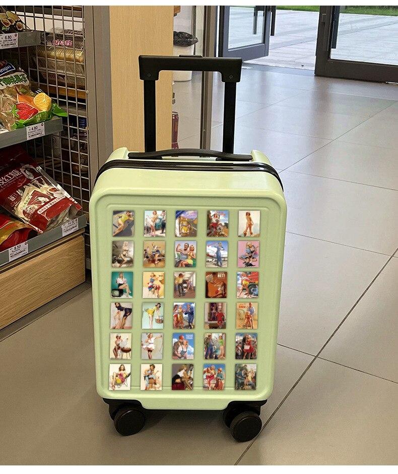 10/50pcs Europe and America Retro Girl Pin Up Girl Sticker Graffiti Stickers for DIY Luggage Laptop Skateboard Motorcycle Bicycle Sticker