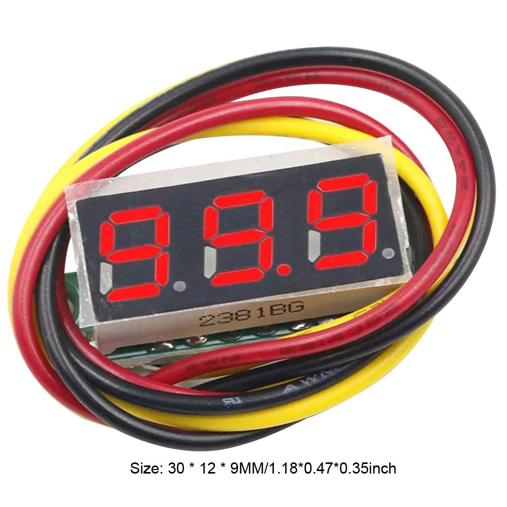 10-50PCS Digital Mini Digital Voltmeter 0.28Inch Three-Line 0-100V Digital Voltmeter Gauge Tester LED Display Panel Voltmeter