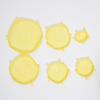 6-Piece Smiley Face Silicone Bowl Covers - Food Grade, Reusable, and Fresh-Keeping.