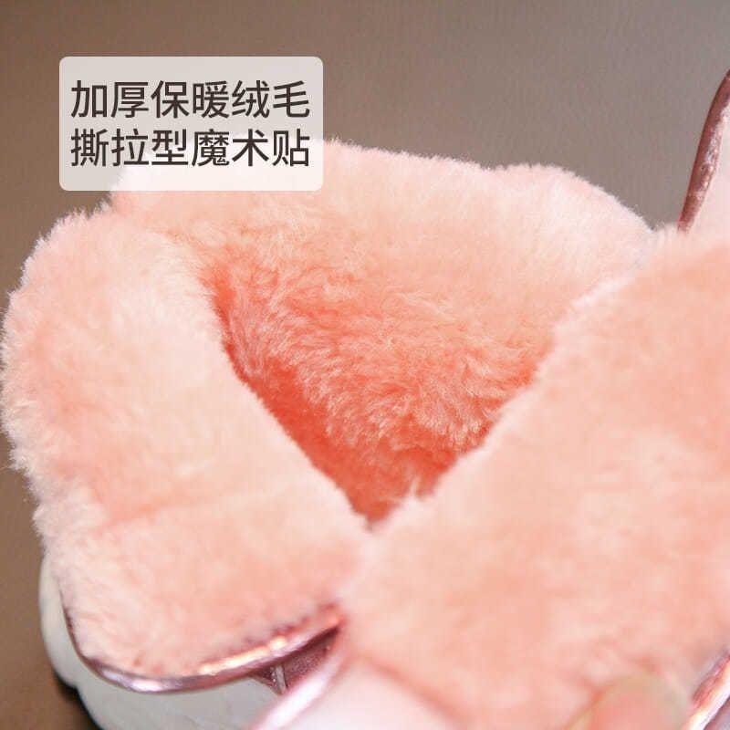 Girls' snow boots are piled and thickened, winter new Korean version of children's boots to keep warm medium and older girls' cotton boots