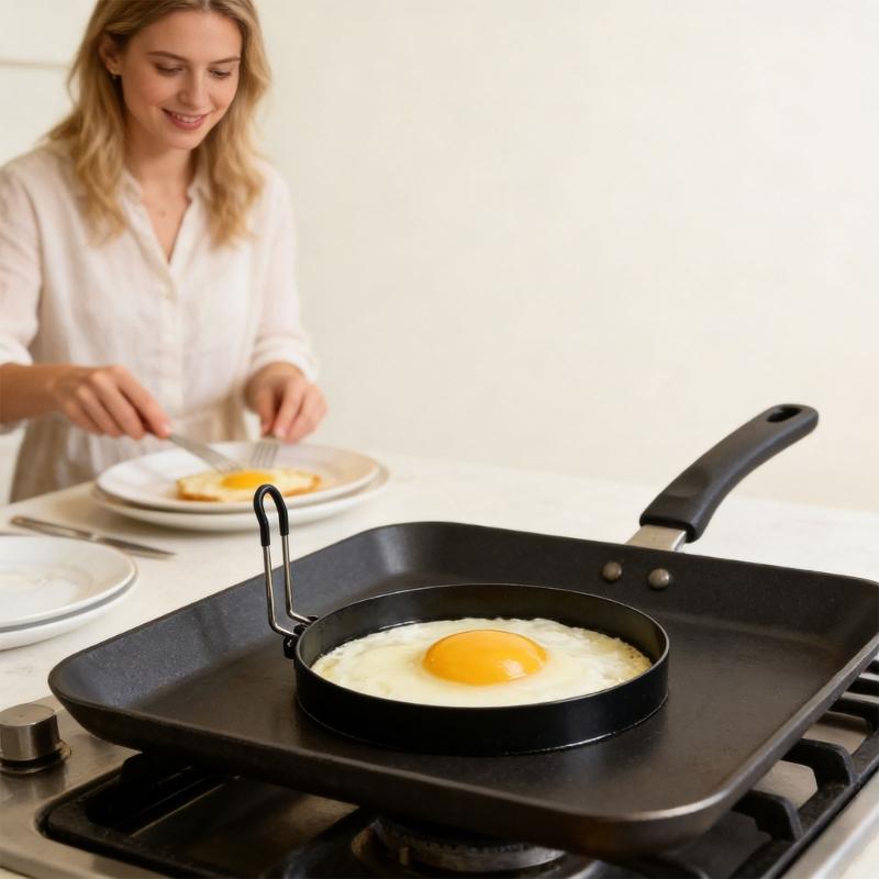 2Pcs Thickened Round Eggs Molds Omelettes Rings for Griddles Stainless Steel Eggs Rings Cooker For Easy Cooking And Baking