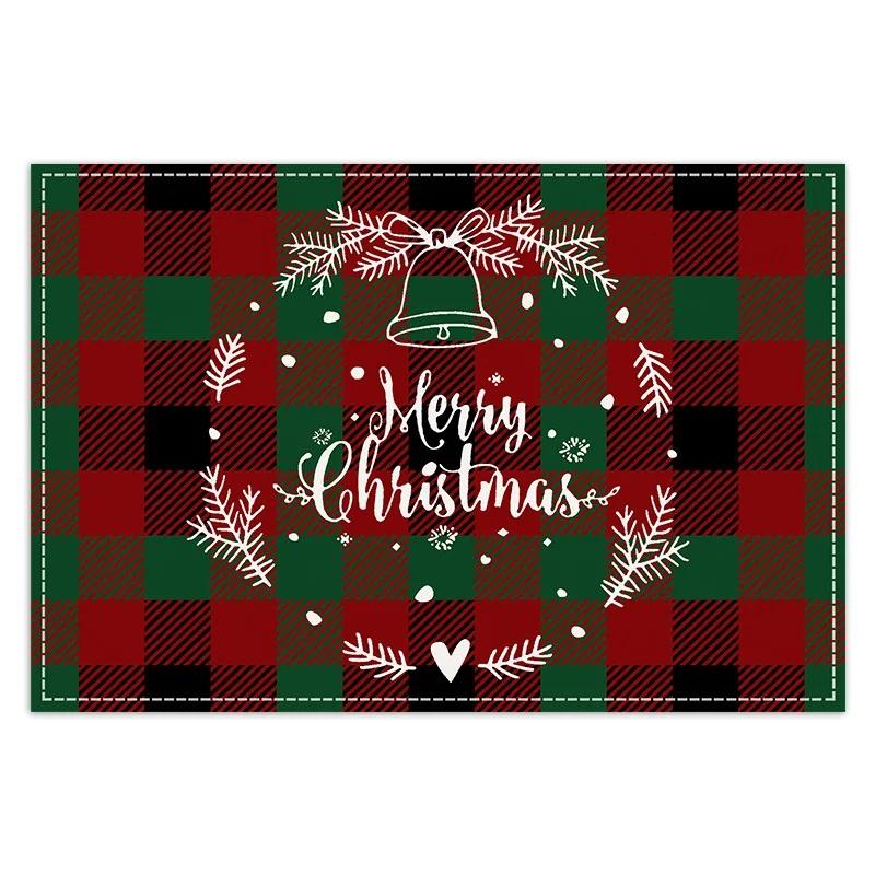 Placemats Table Linen Santa Claus Table Mat Christmas Restaurant Placemat Living Room Table Decoration Insulated Table Mat