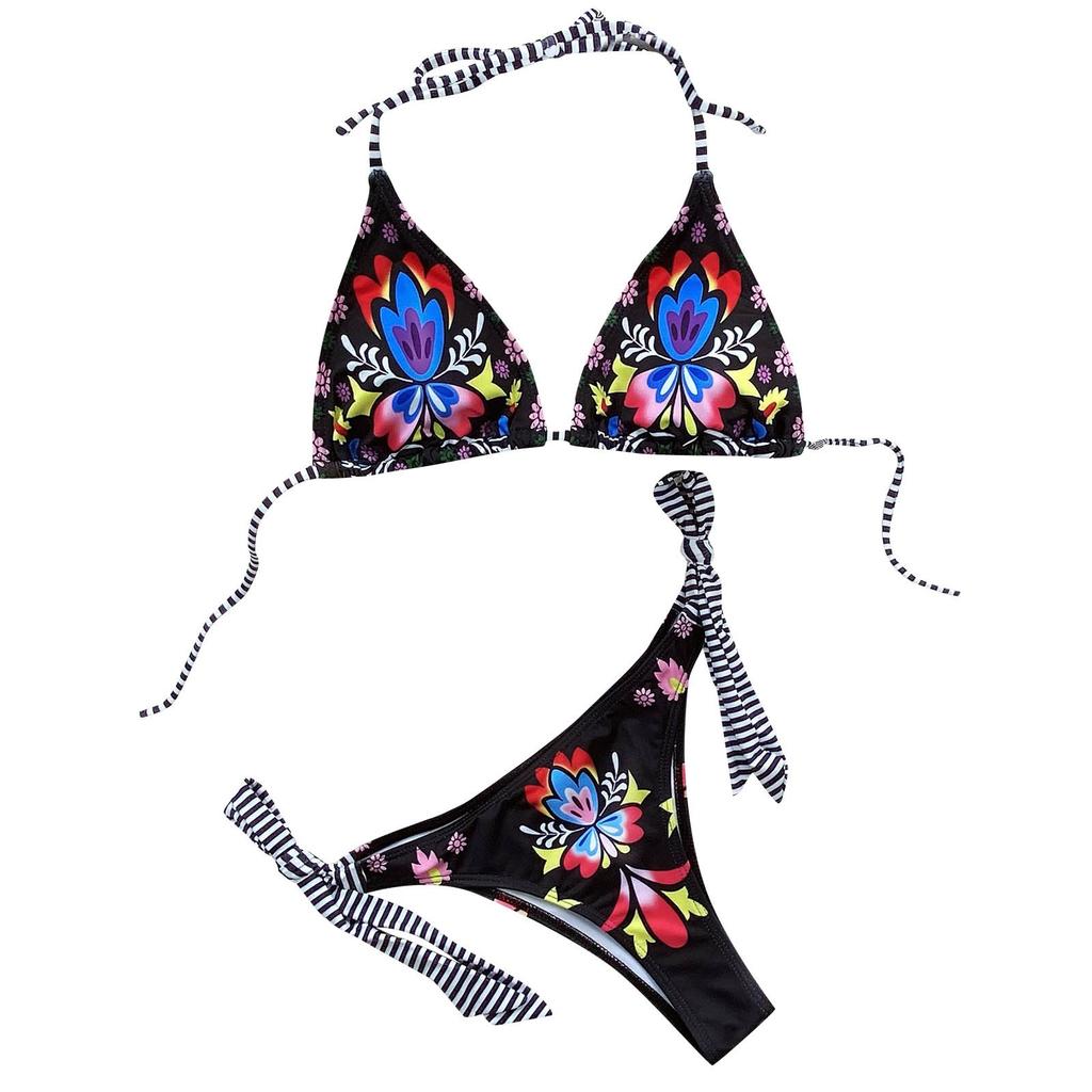 Bikini Women Swimwear 2025 Women'S Bikini Set With Contrast Piping Triangle Brazilian Bikini Swimwear Two Maillot De Bain Femme