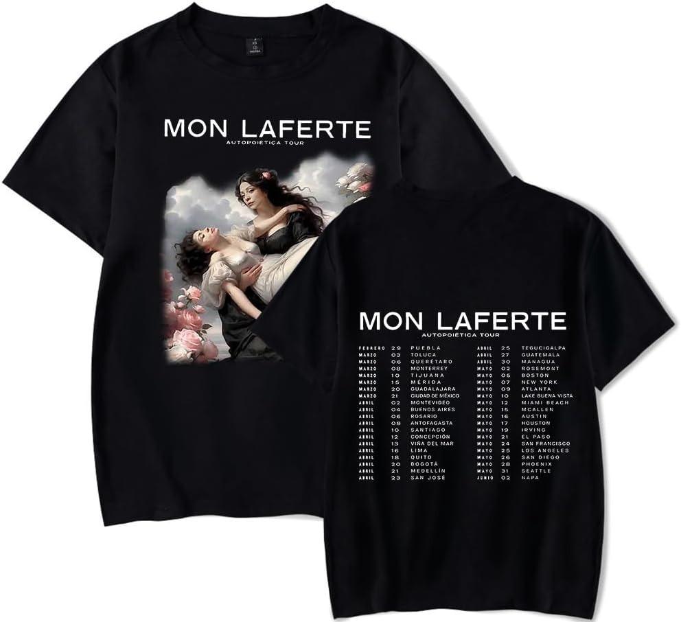 Mon Laferte Autopoietica Tour Merch TShirt WomenUnisex Summer Cosplay Tshirt Shortsleeve Logo Tee S
