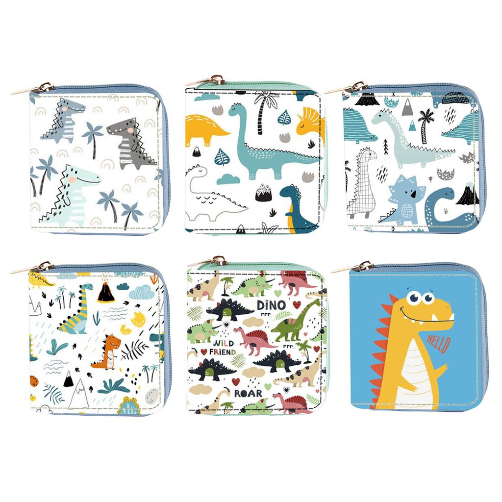 Short dinosaur zipper small wallet, children's bag wallet clutch bag