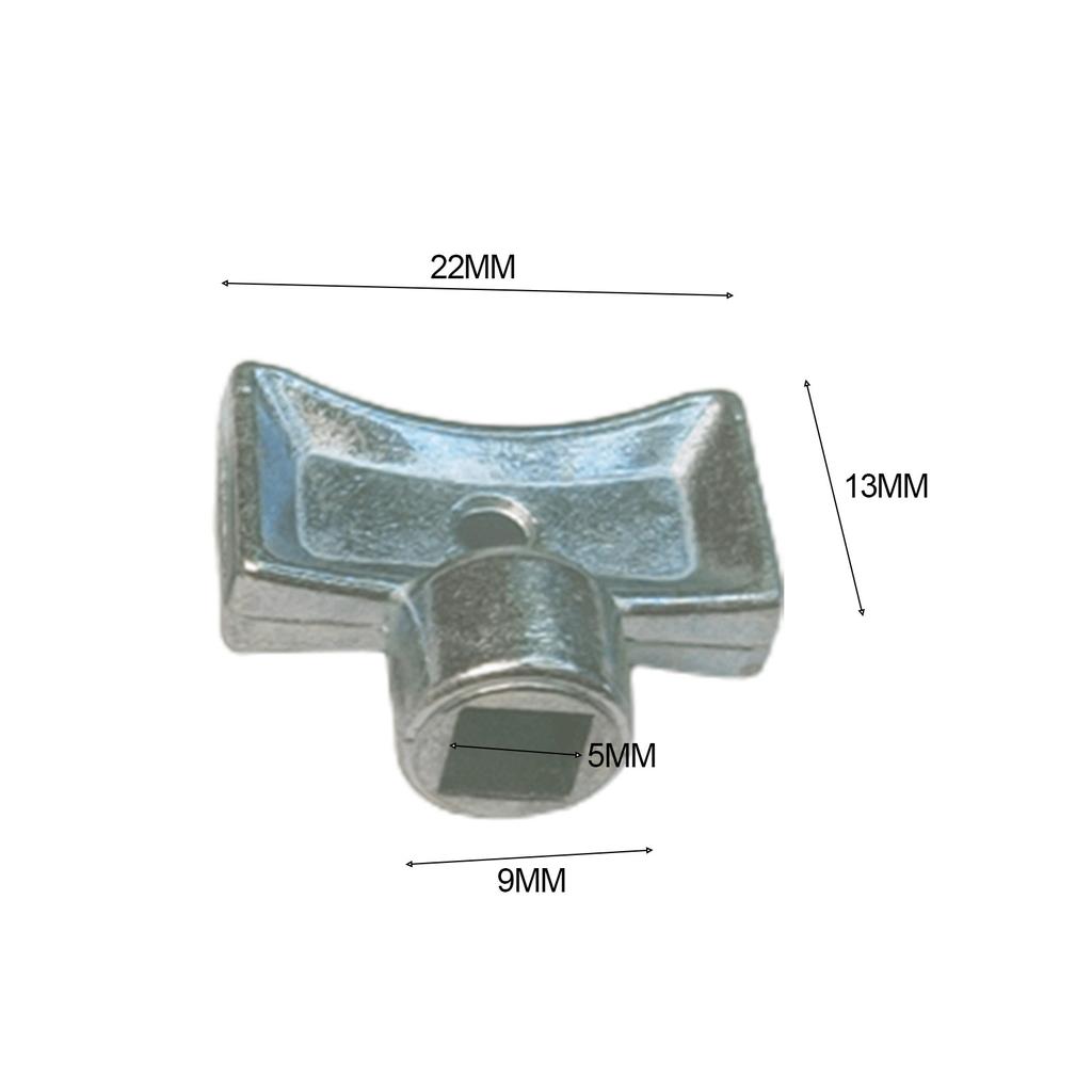 Exhaust Valve Key 5×5mm Shatterproof Material Silver Zinc Alloy