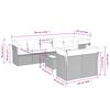9 Piece Garden Sofa Set with Cushions Light Grey Poly Rattan