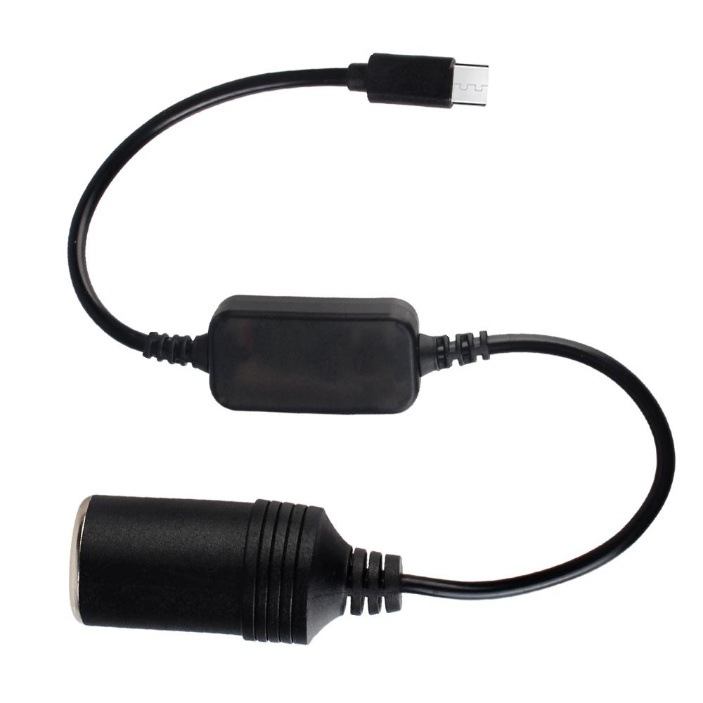 Car Electronics Accessories Cigarette Lighter Socket Cigarette Lighter Adapter Converter 5V USB To 12V 1pc Type C Male to Female