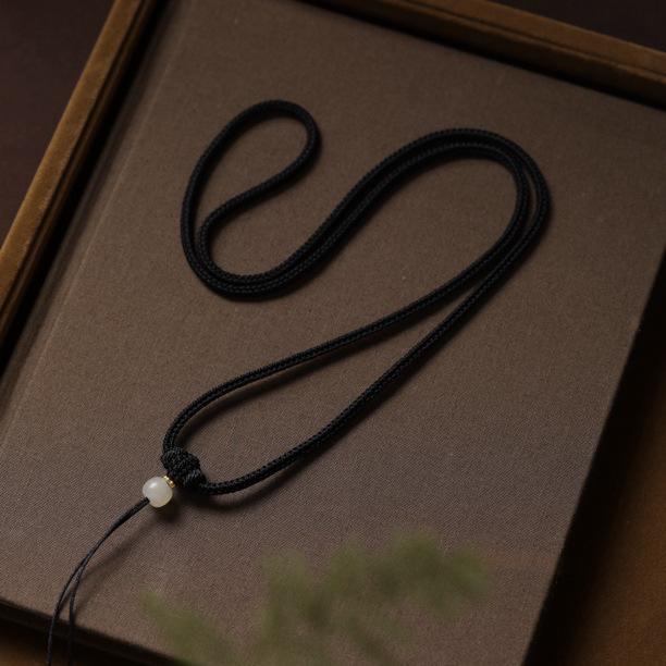 Handmade Braided Non-Metallic Fabric Pendant with Clear Shadow