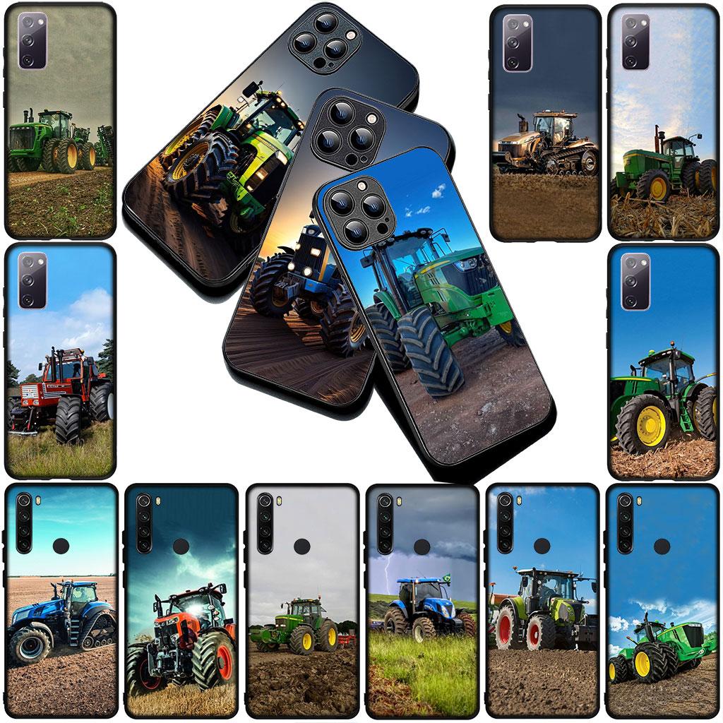 Farms Vehicles Tractors Silicone Phone Cover for Motorola Moto G86 G57 E14 E15 G14 G34 G35 G84 G24 A54 G15 Power E22 Soft Case
