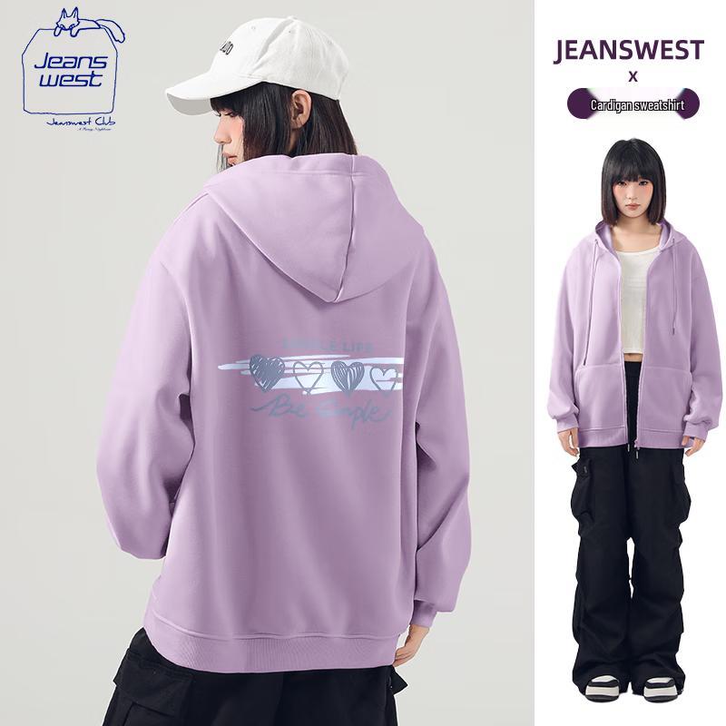 JEANSWEST CLUB Women's Heavyweight Hooded Zipper Cardigan Sweatshirt