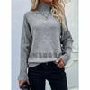 2024 European And American Autumn/Winter New Solid Color Sweater High Collar Hoodie Loose Solid Color Sweater For Women
