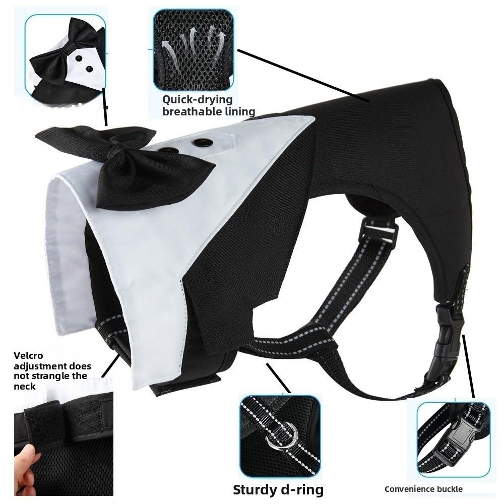Soft Dog Tuxedo Kit Breathable Pet Vest Harness New Dog Shirt Suit  for Puppy Cats