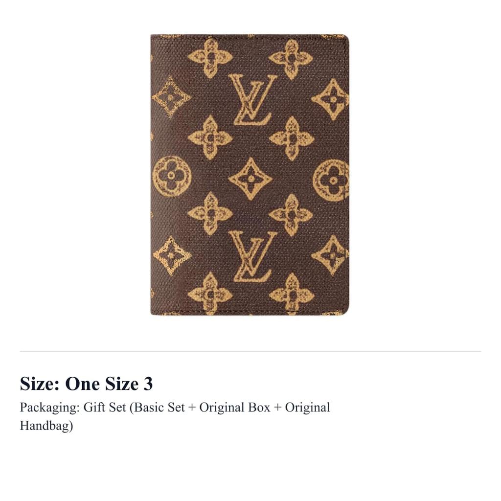 LOUIS VUITTON Monogram 130 Coated Canvas Passport Holder Women's Ebony M27612