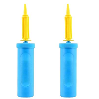 Pompă portabilă de mână cu dublă viteză pentru și Set de mingi de yoga, Pompă, Baloane, Flotoare, (Albastru, 2)