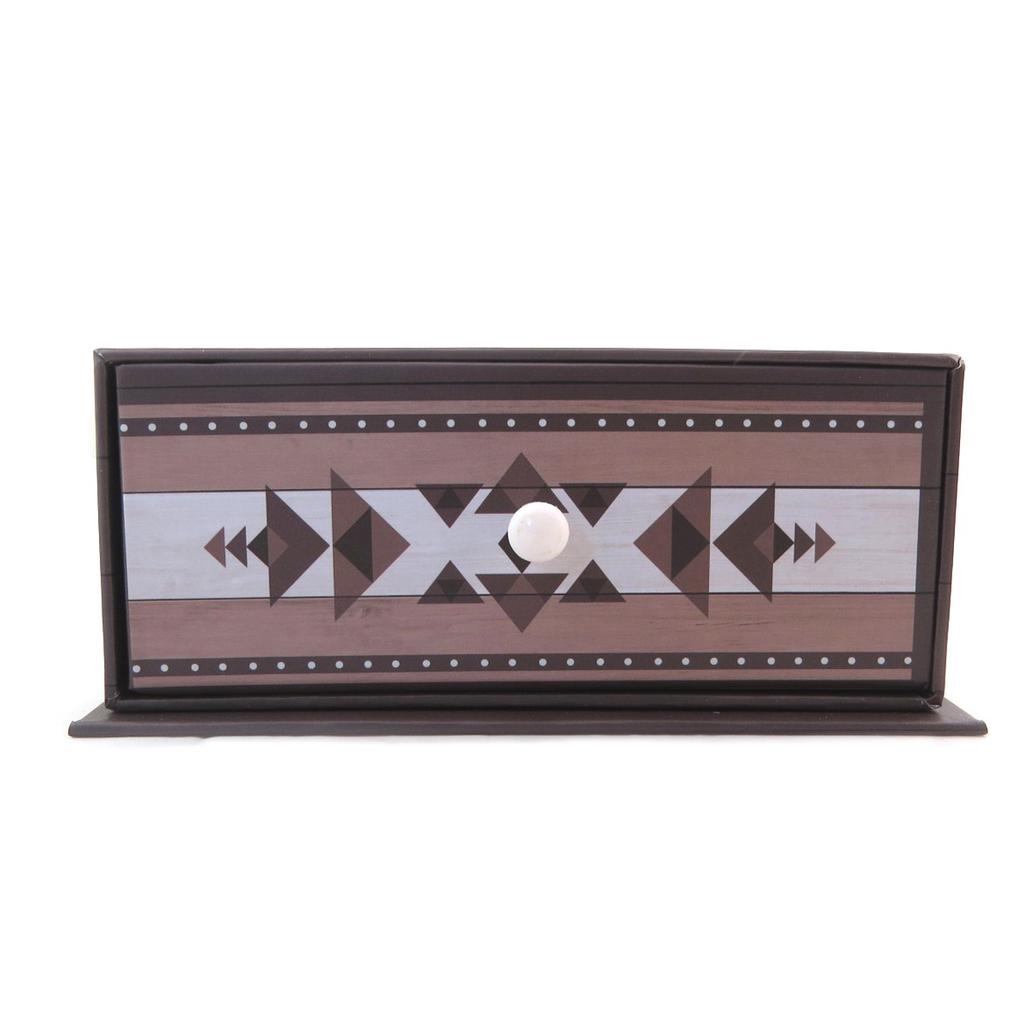 Les Trésors De Lily [P9412] - Brown 'Boho' Jewelry Box - 16x11. 5x6. 5cm