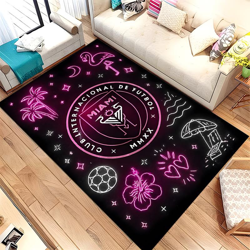 Inter Miami CF (19) Rug Suitable For Living Rooms Bedrooms Computer Rooms Dining Areas And Placement Under Tables And Chairs Also An Ideal Choice For 