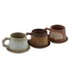 Retro Ceramic Cup and Saucer Set - Niche Design Creative Coffee Mug