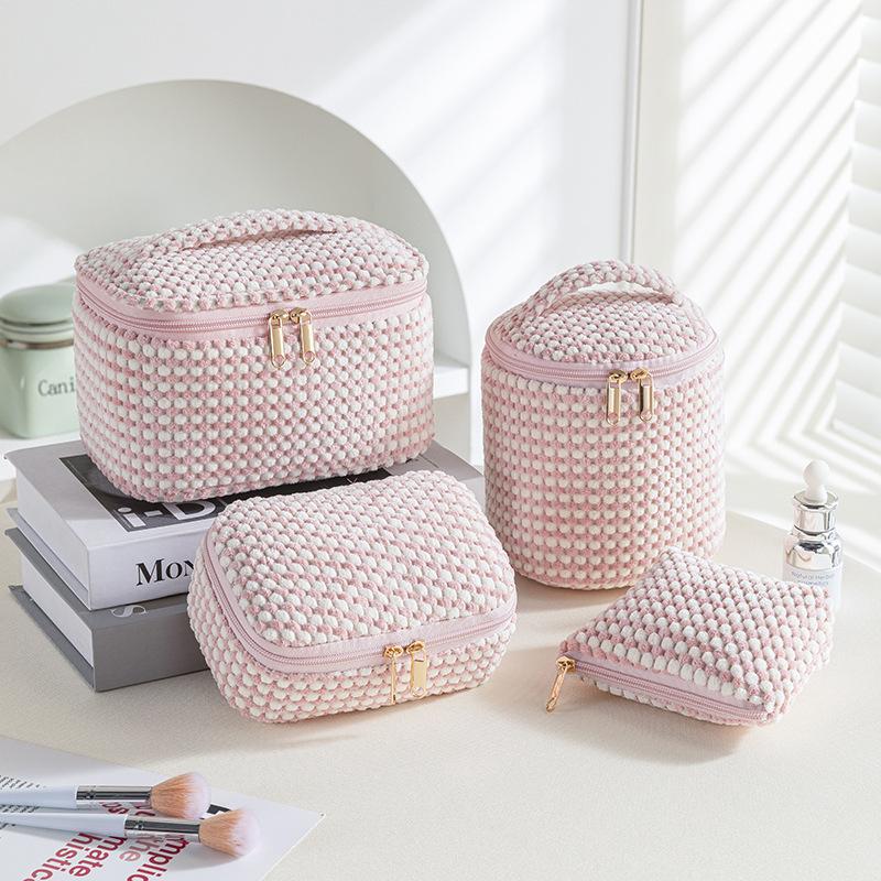 

Stylish Corduroy Makeup Bag Set for Women,Large Capacity with Multiple Compartments, Ideal for Travel & Daily Cosmetics Storage
