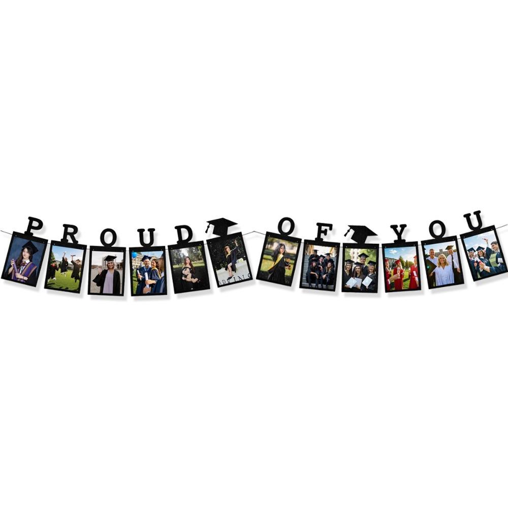 Celebrate Graduation Photo Banner Proud of You Graduation Hanging Decor  Party Favors