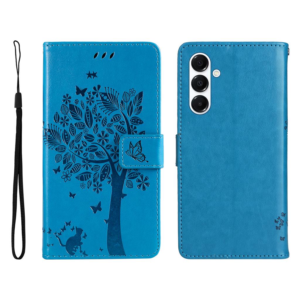 Für Samsung Galaxy A16 4G/Galaxy A16 5G/Galaxy A17 5G/Galaxy A26 5G Handyhülle mit Ständer Katzenbaum-Muster Leder-Portemonnaie Handy-Cover