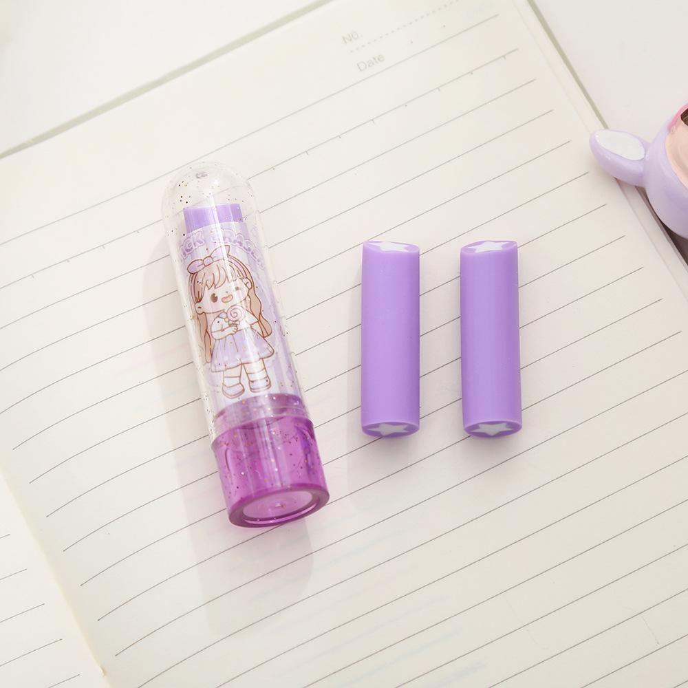 Creative Lipstick-Shape Twist Eraser - Portable and Cute Stationery for Students and Office