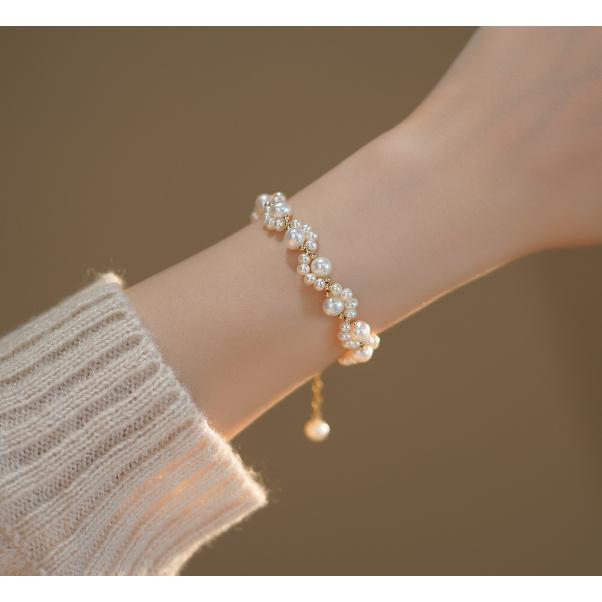 

Recommended Jewelry Cat s Claw Freshwater Pearl14K Gold-plated light luxury stylish internet celebrity bracelet gift with niche design The default length of the