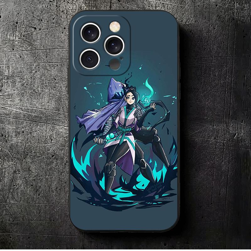 

V-Valorant Sage Soft Phone Case for iPhone 16 16E 17 Air 15 Pro Max 14 Plus 13 Mini 11 12 7 Black Cover Back Shell iPhone 17
