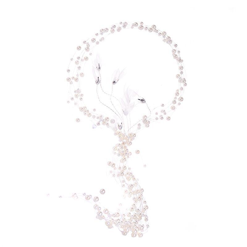 Tuanming Multi-layer Pearl Headband: Elegant Wedding Jewelry Veil Accessory