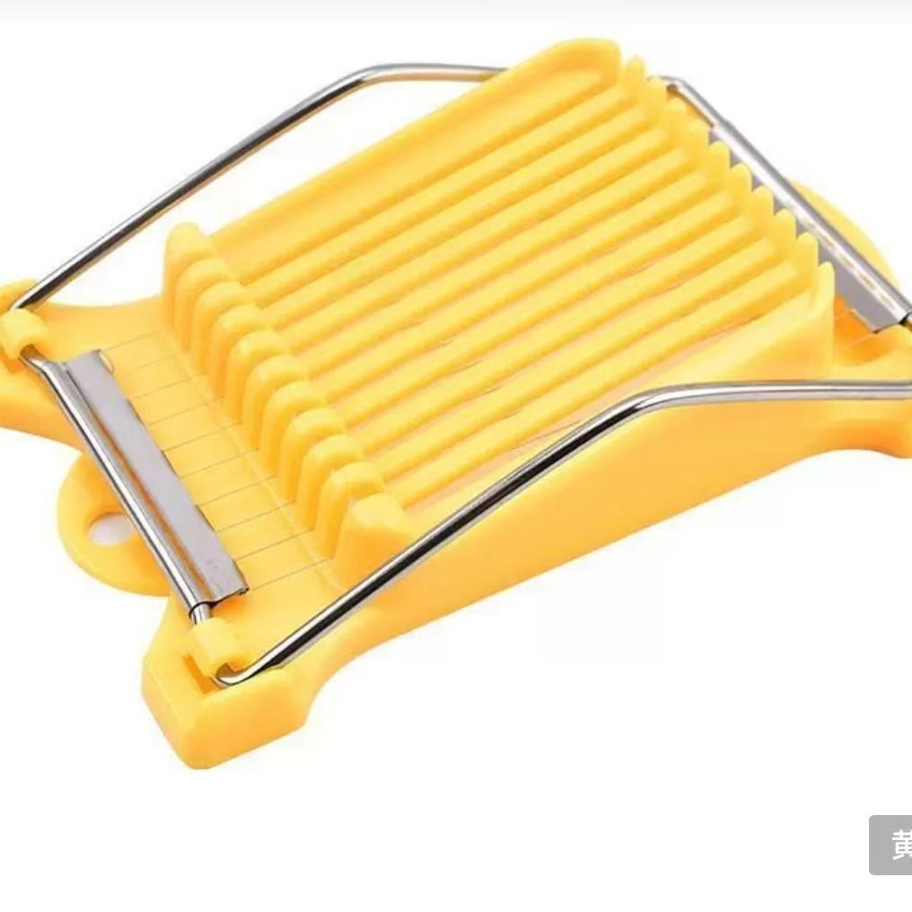 Stainless Steel Egg Slicer - Heavy Duty Wire Cutter for Hard Boiled Eggs & Soft Fruits, Dishwasher Safe Kitchen Tool (304 Grade)