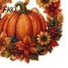 Christmas Party Decoration Pumpkin Acrylic Window Hanging Decor, Fall Harvest Wreath Ornament for Festive Pendant Thanksgiving Halloween, Indoor