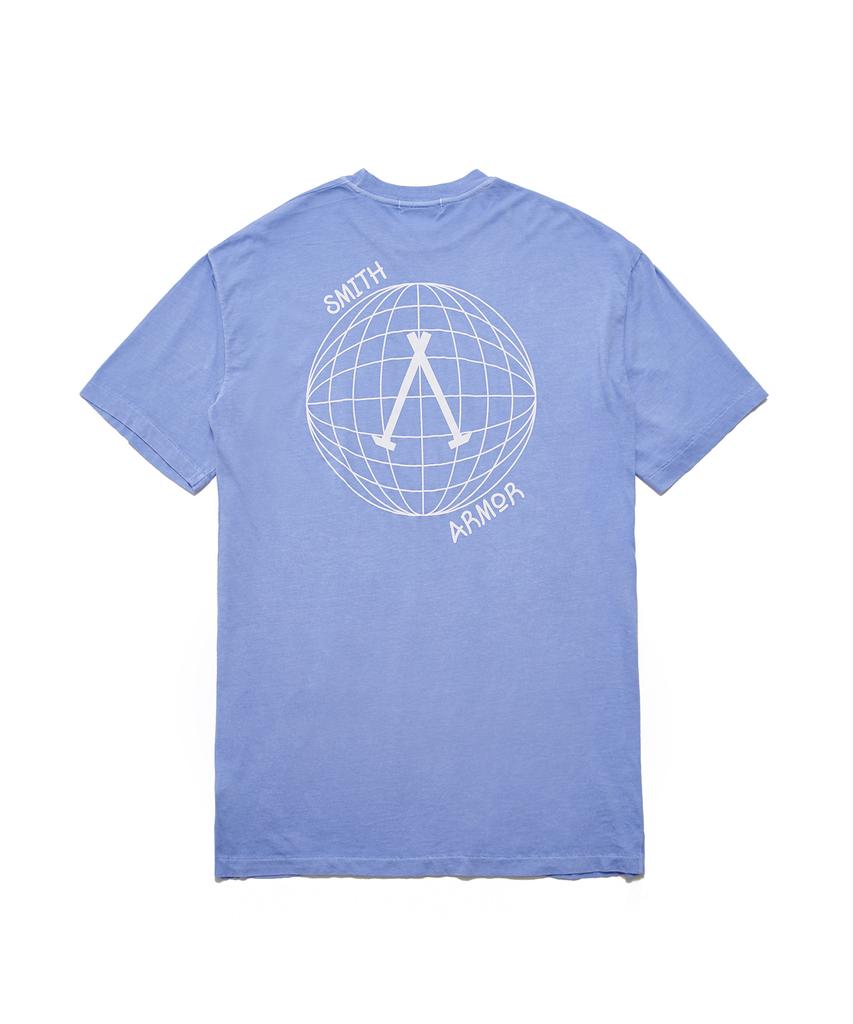 SMITHARMOR Sa Earth Sa Logo Print T-Shirt_Blue
