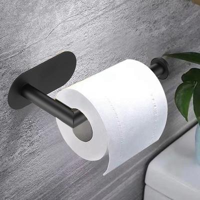Uchwyt na papier toaletowy montowany na ścianie Samoprzylepny Czarny Srebrny Stojak na papier kuchenny Wiszący Stojak na serwetki Akcesoria łazienkowe WC